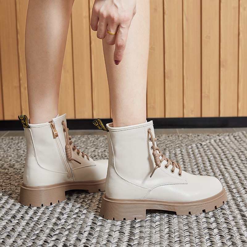 Martin boots new boots platform giày nữ phong cách anh phong cách ins mùa thu và mùa đông phiên bản hàn quốc giày da