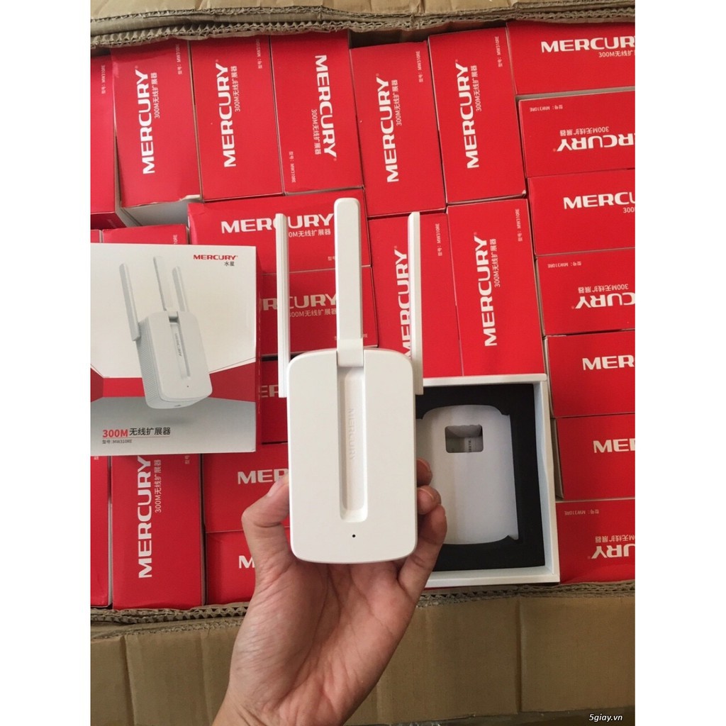 Bộ kích sóng Wifi Mercury Repeater MW310RE 3 Anten - Version 2017 (Trắng) | BigBuy360 - bigbuy360.vn