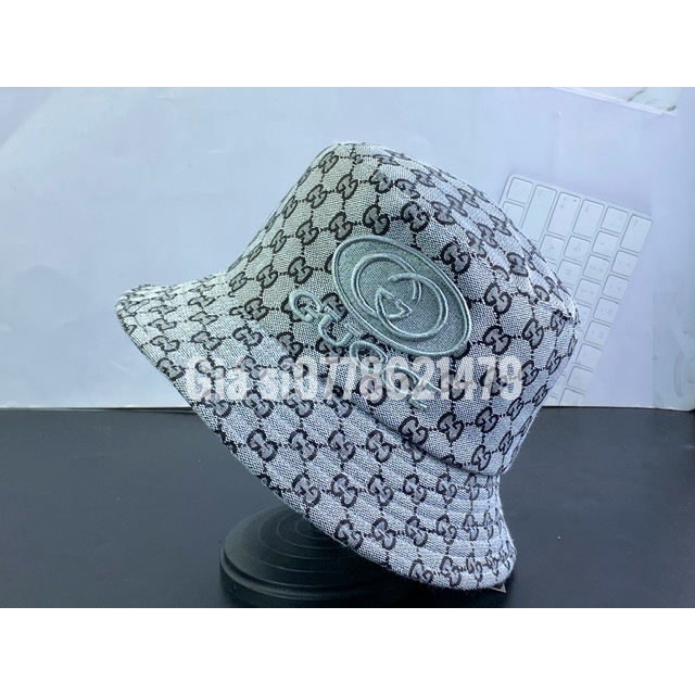 Mũ bo bucket vải G? Thêu logo - nón vành hàn quốc 2 lớp cá tính thời trang nữ