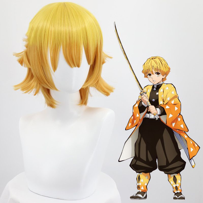 (Có sẵn) Wig/tóc giả Cosplay Zenitsu trong Kimetsu no Yaiba cực kỳ đẹp mắt