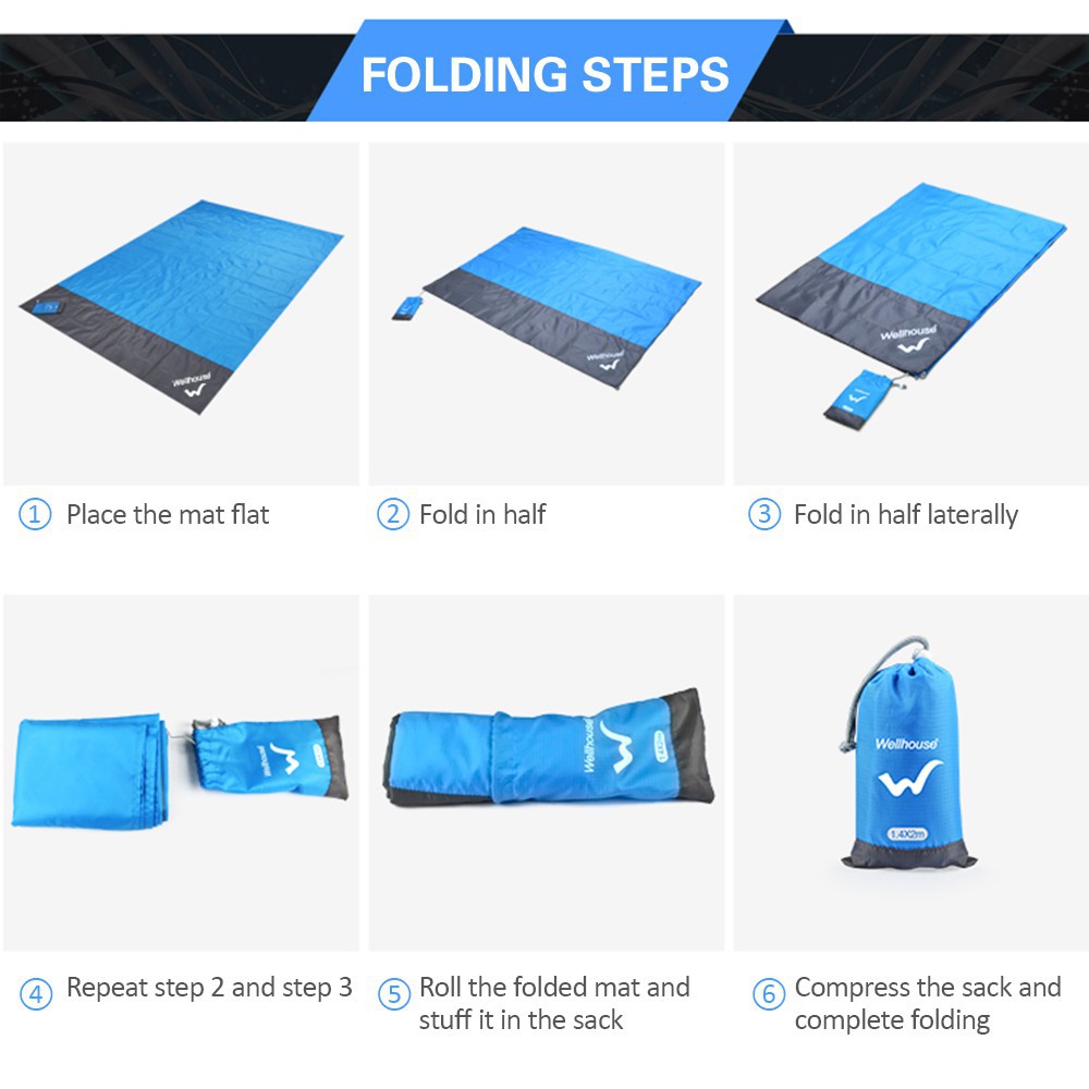Thảm picnic ngoài trời chống thấm nước nhỏ gọn tiện lợi | BigBuy360 - bigbuy360.vn