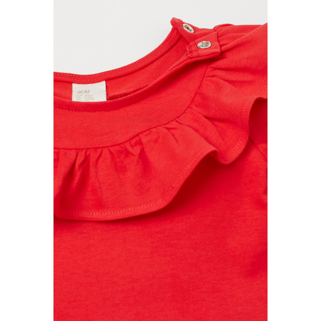 Set 2 áo kẻ đỏ bèo HM H&amp;M sz 9-12, 12-18m_hàng chính hãng Anh