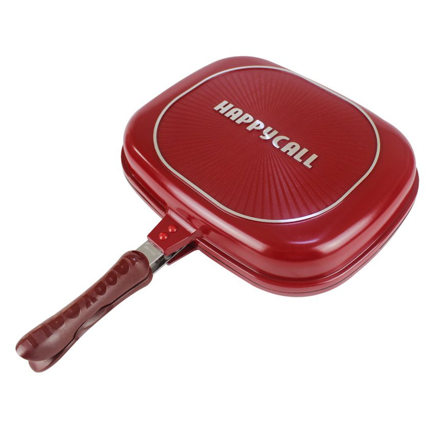 Chảo 2 mặt Happycall chống dính  Cái quạt  Double Side Grill Frying Pan Non-stick Home Grill Flip Pan Pancake Fry Pan