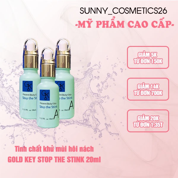 Tinh chất khử mùi hôi nách ngăn mùi cơ thể GOLD KEY STOP THE STINK 10ml