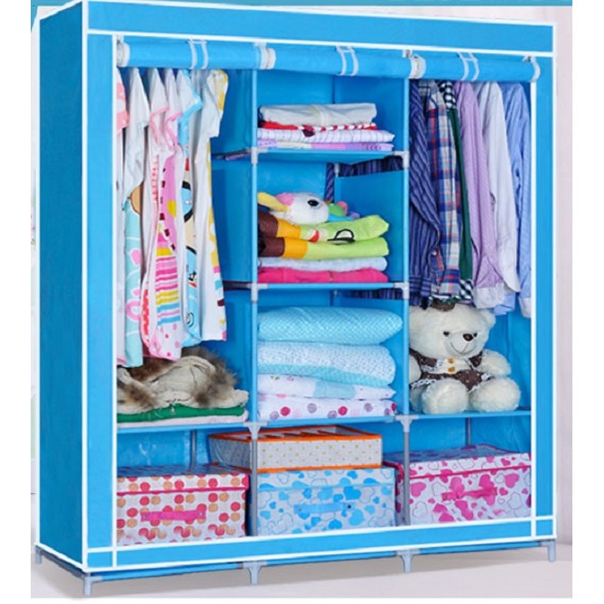 Tủ vải 3 buồng 8 ngăn