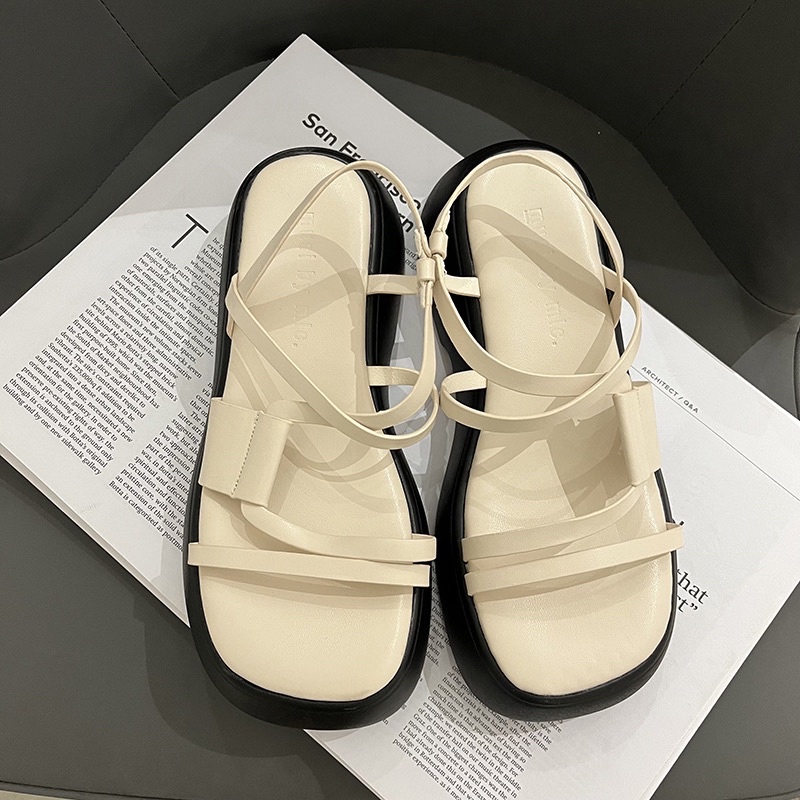 Giày sandals phối dây ngang