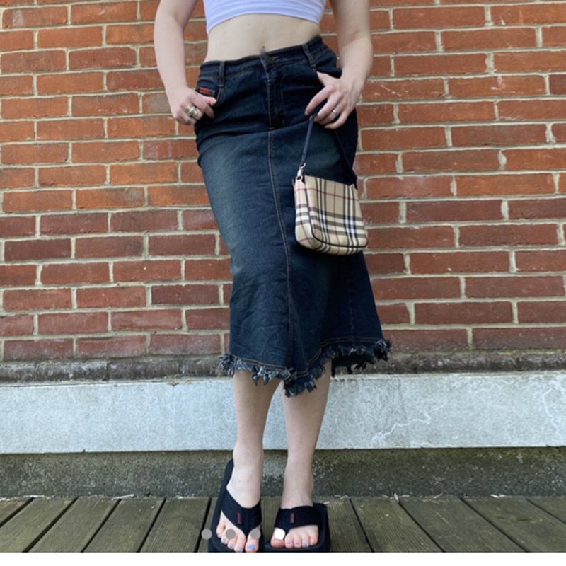 Chân váy jean Dài Có Túi Thời Trang