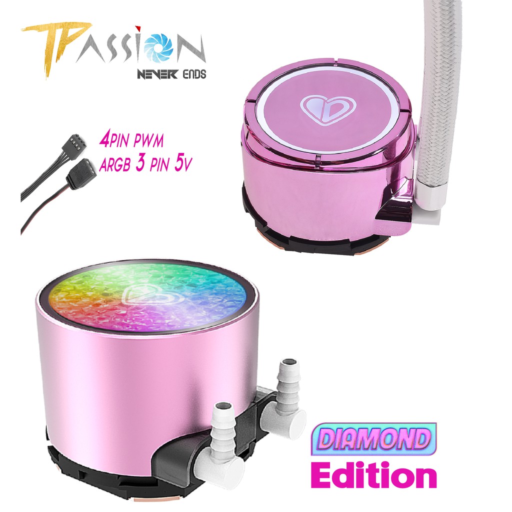 Tản nhiệt nước CPU AIO ID-COOLING PINKFLOW 240 DIAMOND EDITION - Chính hãng, LED ARGB 5v