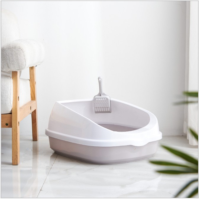 Khay Chậu Vệ Sinh Thành Cao Tặng Xẻng Size Lớn Nhựa Cao Cấp Cho Mèo - Bobo Pet Shop Hà Nội