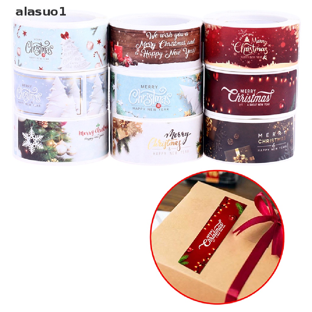 [alasuo1] Cuộn 120 Nhãn Dán Giáng Sinh Kích Thước 2.5x7.5cm [VN]