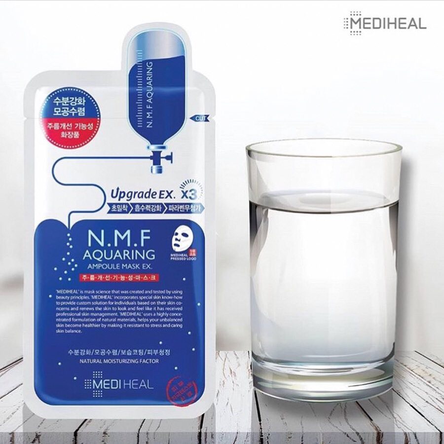 Mặt Nạ Mediheal NMF [MIẾNG LẺ] Cấp Nước Chuyên Sâu Dưỡng Da Mềm Mượt MEDIHEAL N.M.F Aquaring Ampoule Mask EX. 27ml