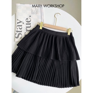 Chân váy xếp ly xoè xếp tầng layer pleated skirt Maxy Workshop