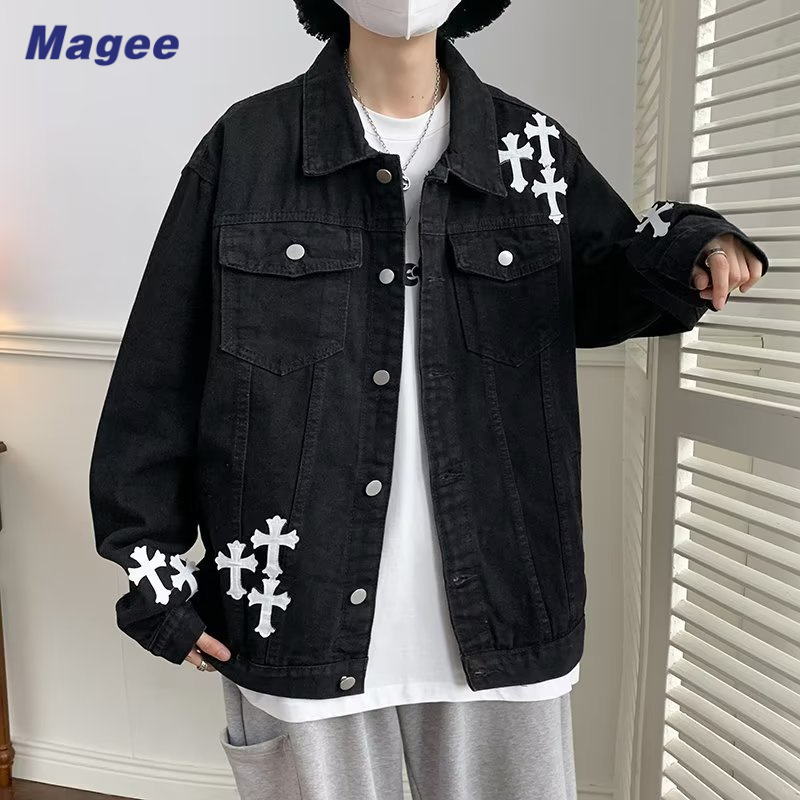 Magee Áo Khoác Sơ Mi Dài Tay Màu Trơn Thời Trang Hong Kong Mùa Thu Hàng Ngày Cho Nam