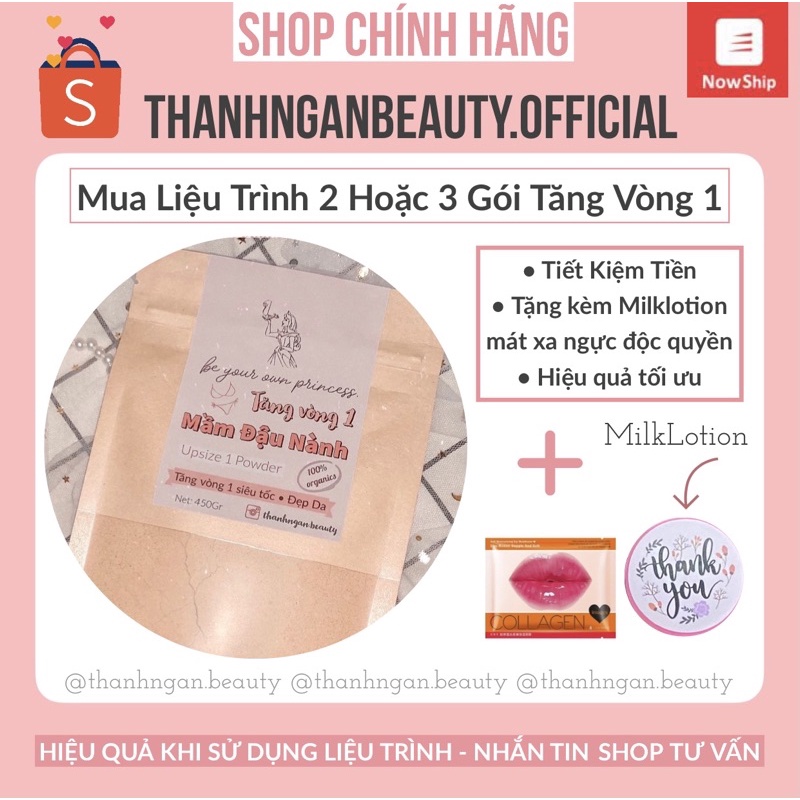 Bột Tăng Vòng 1 HANDMADE [ TẶNG KÈM MILK LOTION ĐỘC QUYỀN]