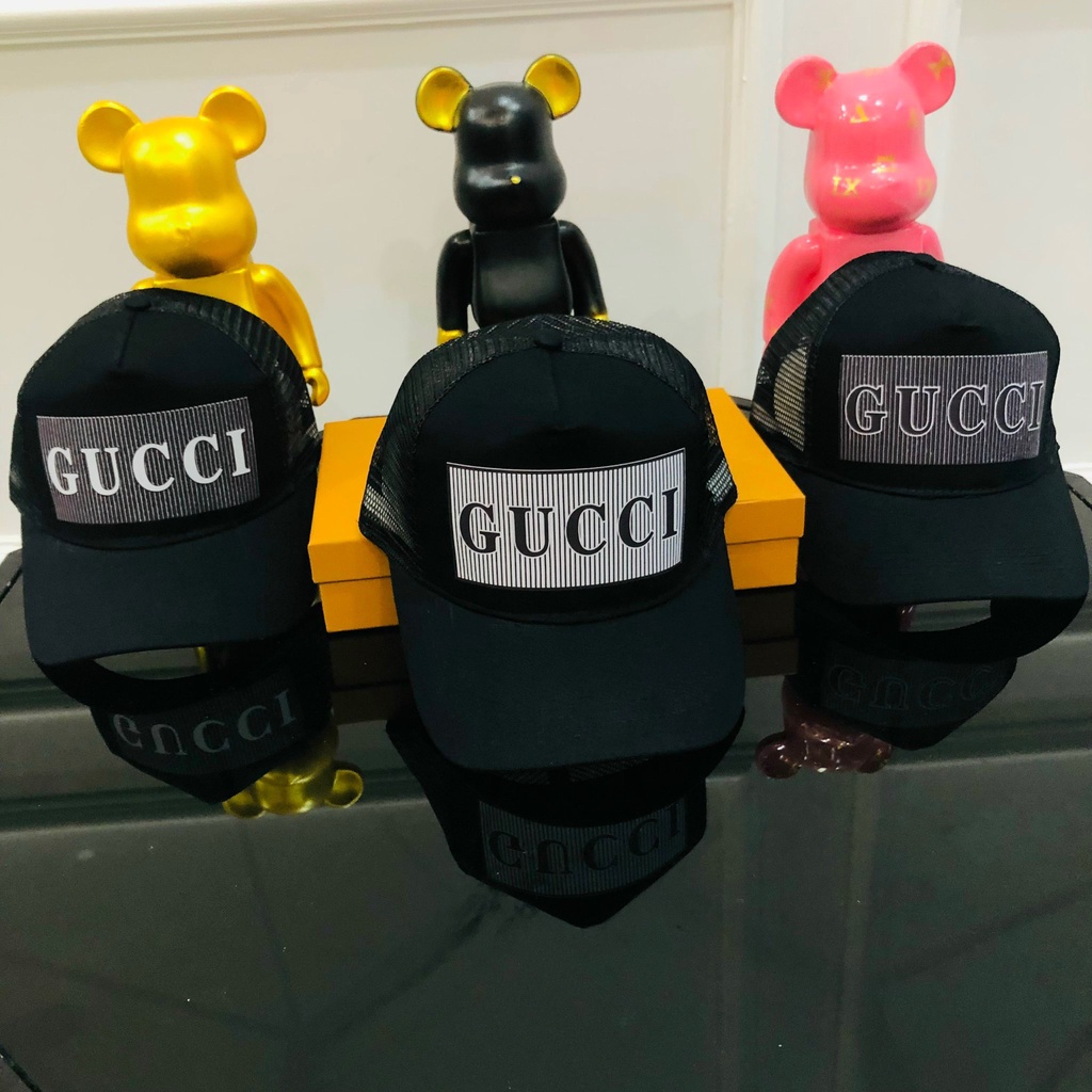 Mũ lưỡi tra in chữ Gu cci-Nón in kết lưới thoáng mát, thời trang phong cách ulzzang dành cho cả nam và nữ,VP129