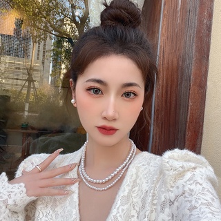 Vòng cổ Bell Mew hạt tròn 2 tầng quý cô sang trọng VC153