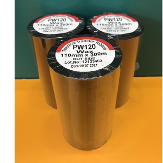 Cuộn ruybang mực in mã vạch, giấy than in mã vạch chuyển nhiệt 110mm x 300m Premium