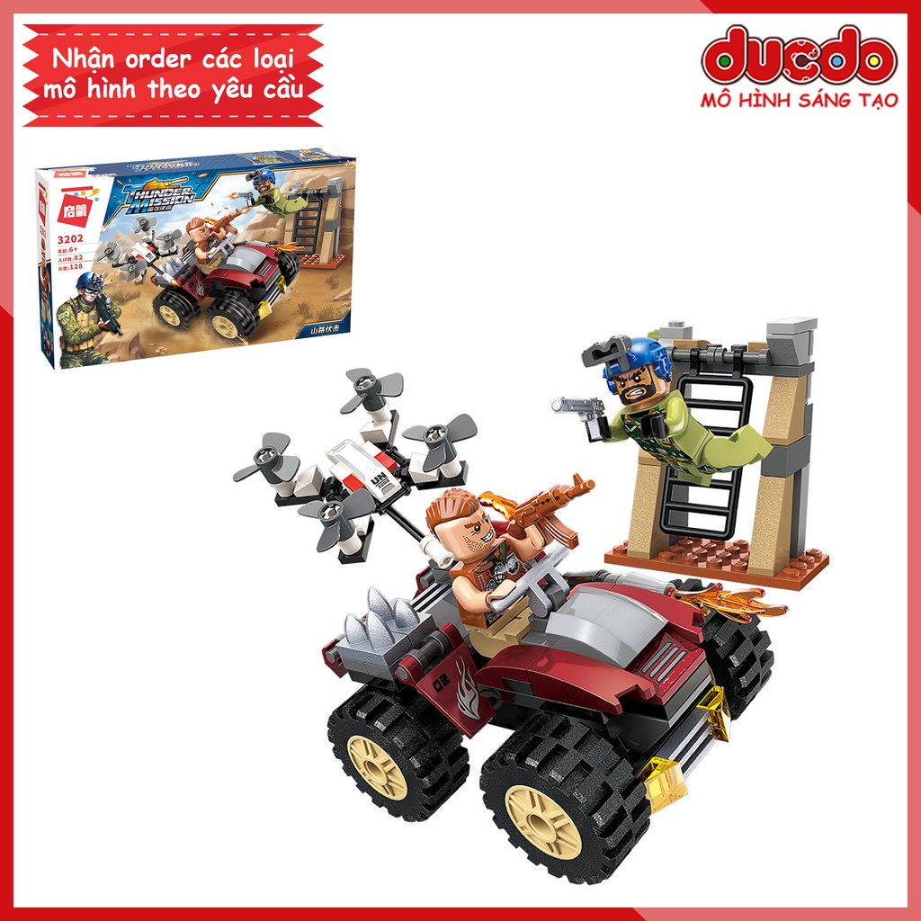 ENLIGHTEN 3202 Lắp ghép Đặc nhiệm Thần Sấm chống khủng bố - Đồ chơi Xếp hình Thunder Mission Mô hình