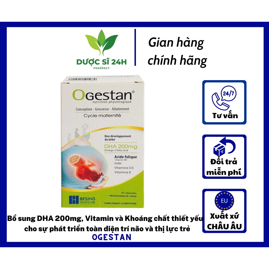 OGESTAN - BỔ SUNG DHA 200mg, VITAMIN VÀ KHOÁNG CHẤT THIẾT YẾU CHO SỰ PHÁT TRIỂN TOÀN DIỆN TRÍ NÃO VÀ THỊ LỰC TRẺ