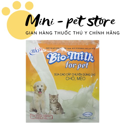 Sữa Cho Chó Mèo Bio (100g) , BIOMILK  THUỐC THÚ Y BIO