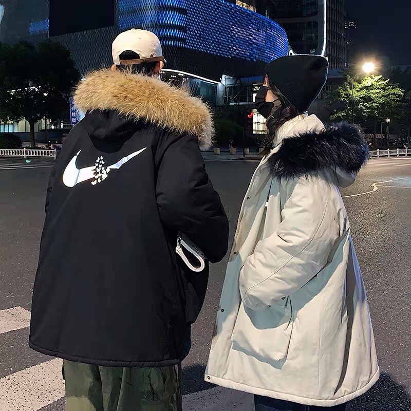 Áo khoác phao oversize dáng rộng mũ lông Unisex nam nữ Ulzzang siêu ấm siêu chất ❤️