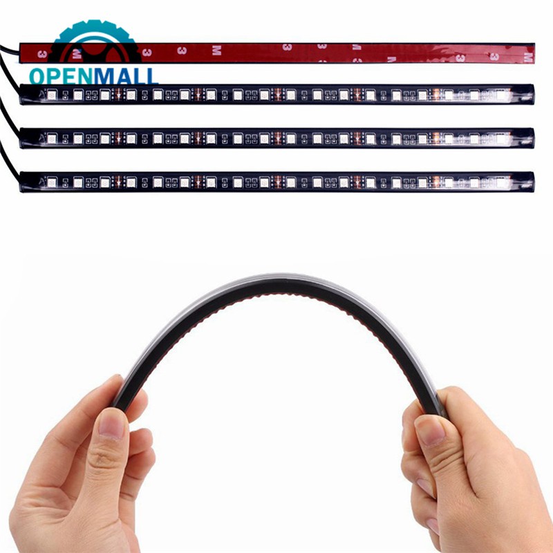 Set 4 dải đèn LED RGB trang trí nội thất xe ô tô kèm bộ điều khiển từ xa