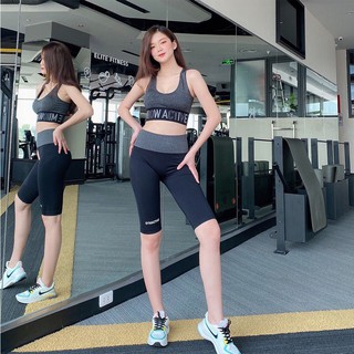 Sét bộ áo bra quần lỡ tập gym giữ ngực nâng mông nữ