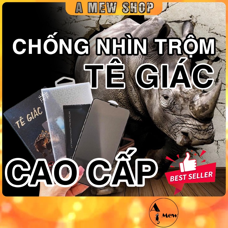 [CAO CẤP] Kính Cường Lực Iphone Full Màn Chống Nhìn Trộm Tê Giác 6/6plus/6s/6splus/7/7plus/8/8plus/x/xr/xs/11/12/pro/max