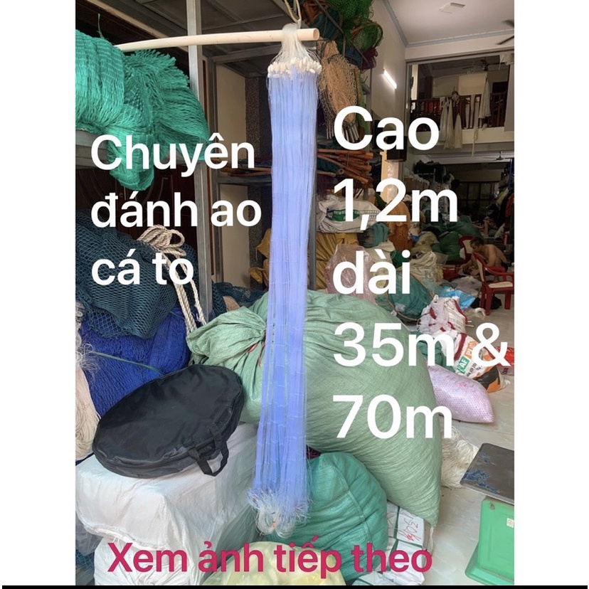 Lưới Thái Sịn Đánh Cá | Lm lưới 1 Màn  Đánh Ao, Hồ, Sông Cao 1,2m Dài 75m 12 phân về