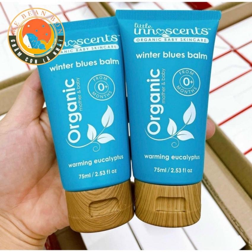Dầu ấm ngực Little Unn Scents Organic 75ml của úc cho bé từ sơ sinh giúp tránh cảm tăng sức đề kháng - mẹ bean bon