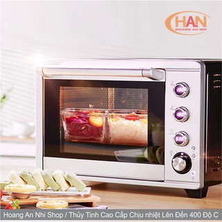 Hộp đựng cơm văn phòng thủy tinh cao cấp có chia ngăn - Túi đựng giữ nhiệt - Bộ muổng đũa