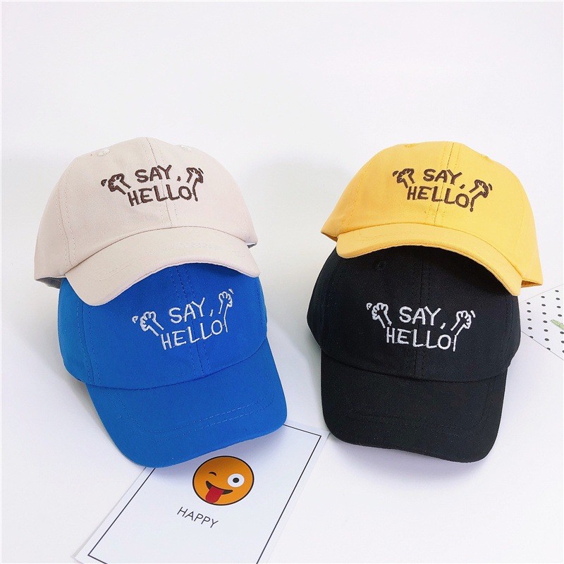 Mũ lưỡi trai dành cho bé trai,  bé gái mùa hè cực dễ thương Say Hello mã D10