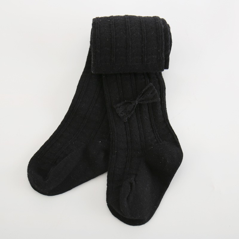 Quần tất len nơ cho bé gái