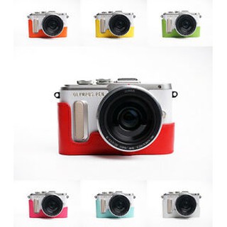 Bao che bảo vệ máy halfcase Olympus E-PL8 cao cấp bằng da Korea