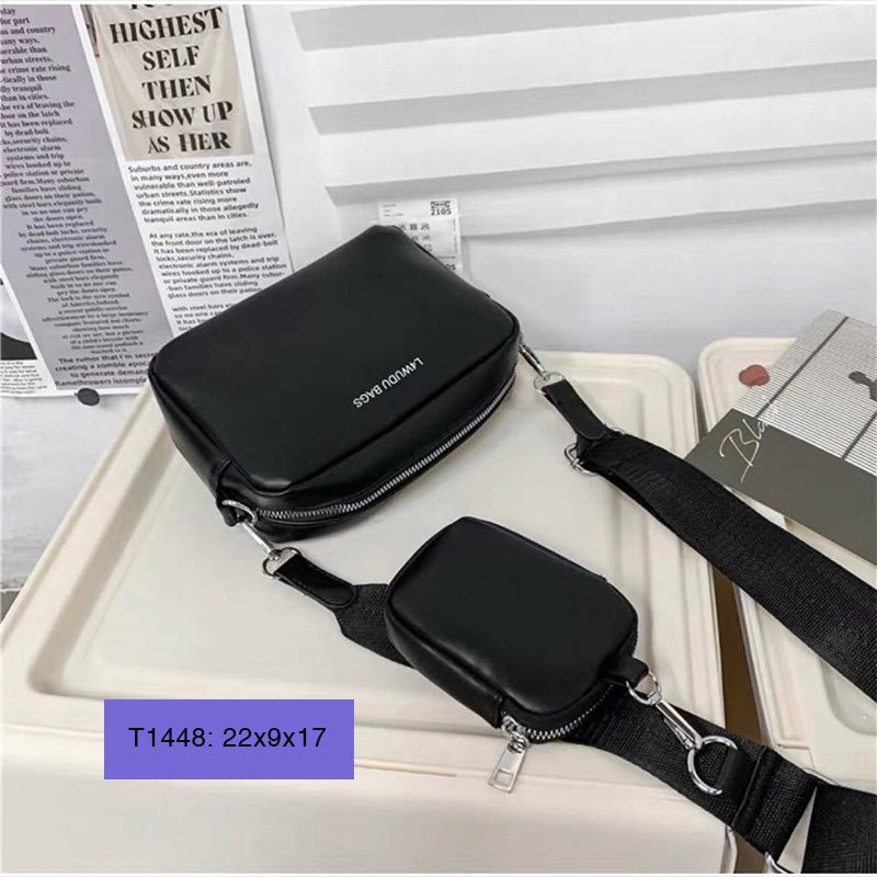 Túi xách tay đeo chéo unisex nam nữ da dáng hộp đi làm đi chơi phong cách hàn quốc T1448