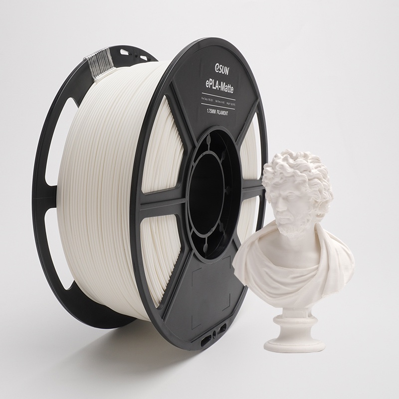 Sữa trắng sữa eSUN ePLA-Matte 1.75mm Máy in 3D Chất liệu in dây tóc Độ chính xác kích thước + / - 0,