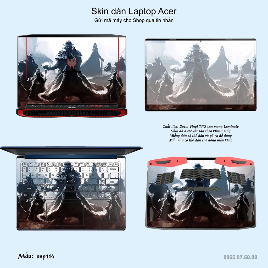 Skin dán Laptop Acer in hình One Piece _nhiều mẫu 12 (inbox mã máy cho Shop)