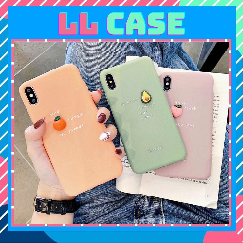 Ốp lưng iphone Trái Cây Tí Hon trơn dẻo 3D 5/5s/6/6plus/6s/6splus/7/7plus/8/8plus/x/xr/xs/11/12/pro/max/plus/promax