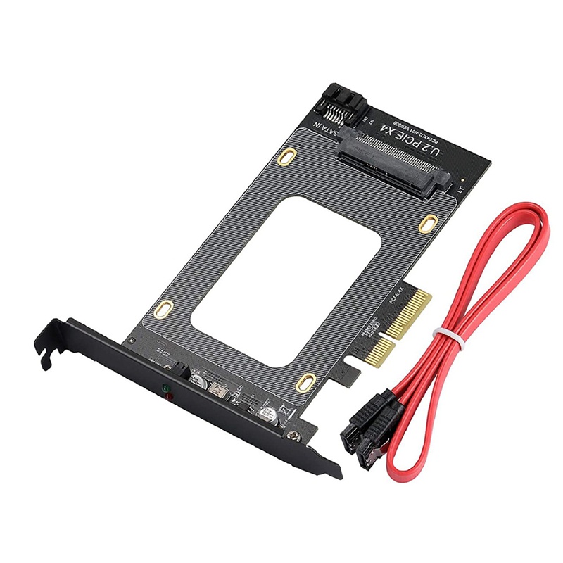 U.2 to PCI-E X4 Riser Card 3.0 SFF-8639 to SSD Extension Adapter U.2 SSD SATA PCI Express Card for 2.5 Inch SATA HDD