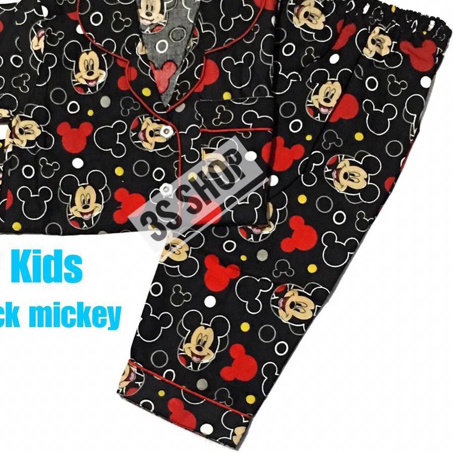 Mới Áo Ngủ Cotton In Hình Doremon / Mickey / Teddy / Tayo Tur0 Cho Bé