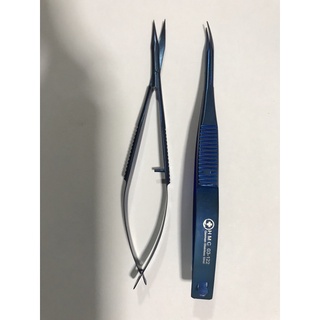 Kéo vi phẫu cong nhọn 12cm hmc 03-122 / kéo lá mắt