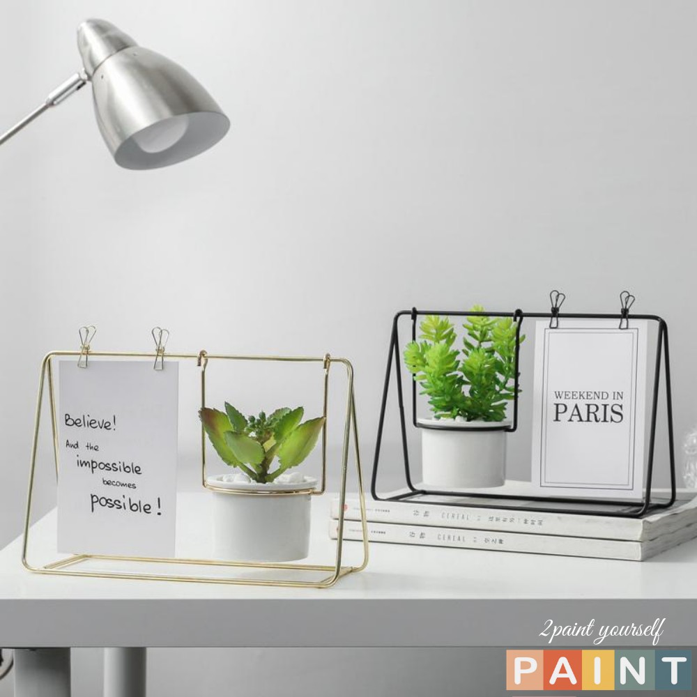 Chậu hoa mini kết hợp khung ảnh để bàn Bắc Âu decor