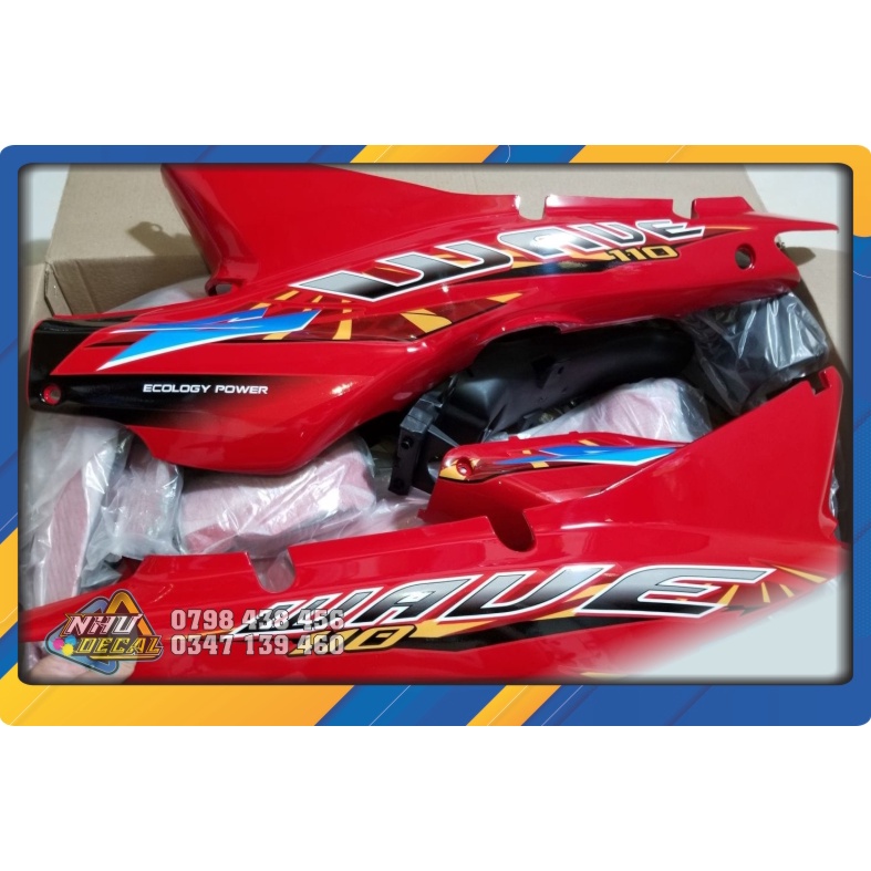 Tem rời kiểu Thái wave S 110 Xe đỏ / Xanh / Bạc