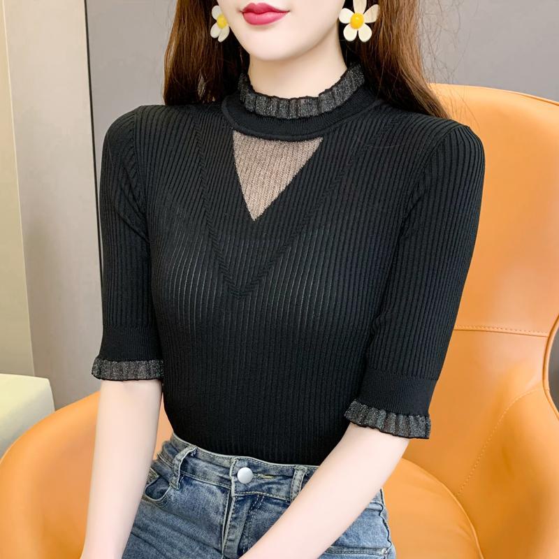 Áo Thun Tay Ngắn Chất Liệu Lụa Lạnh Thời Trang Mùa Hè Cho Nữ