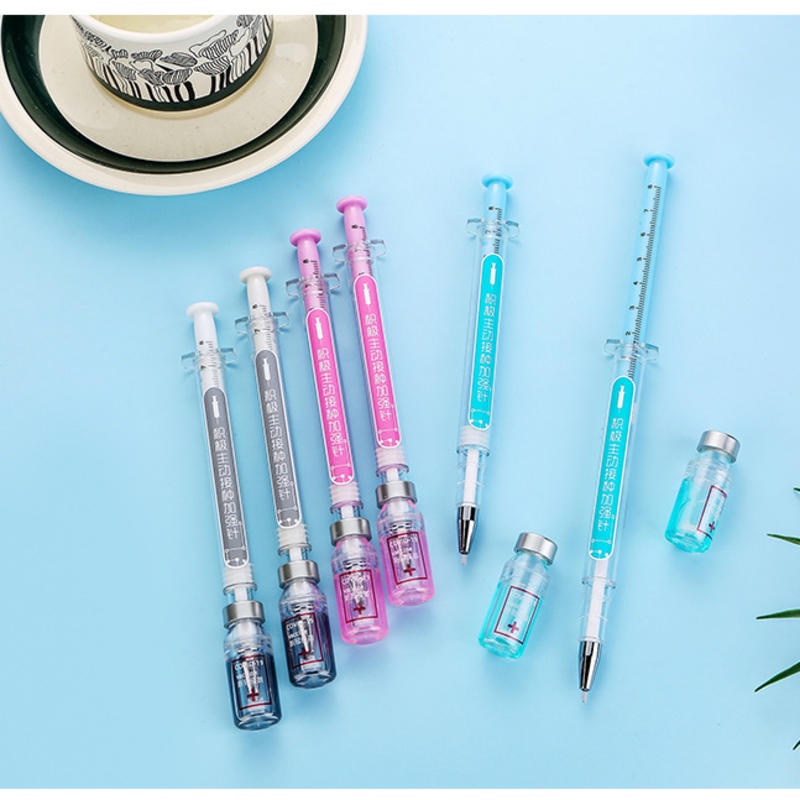 1 Bút Mực Gel Hình Kim Tiêm 0.38mm