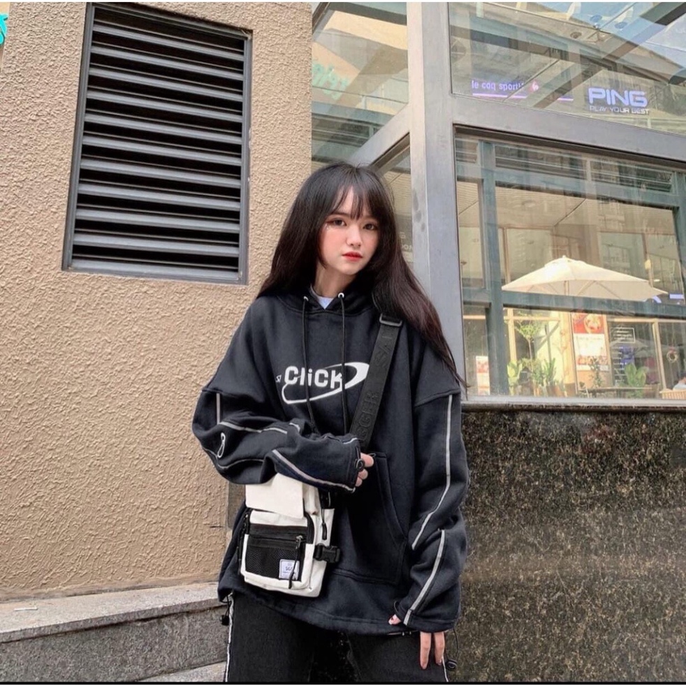 🔥Áo khoác nỉ phom rộng chữ click  Freeship extra🍀ONE UNISEX🍀Thời trang unisex phong cách hàn quốc nam nữ | BigBuy360 - bigbuy360.vn
