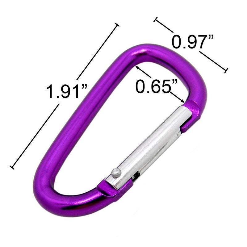 1 Móc Khóa Chữ D Mini Bằng Hợp Kim Nhôm Màu Sắc Ngẫu Nhiên