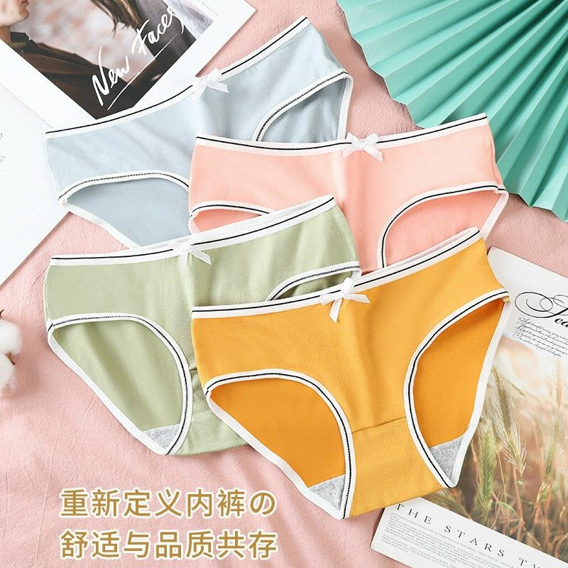 Quần Sịp Nữ Chất Cotton Viền Kẻ Phối Nơ Thoáng Mát Cực Xinh-New