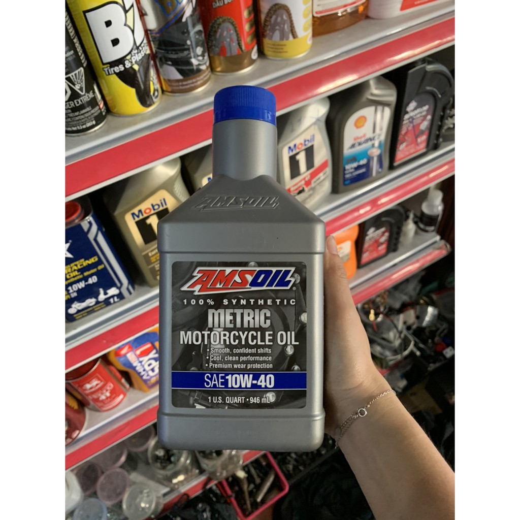 NHỚT AMSOIL METRIC 10W40 TỔNG HỢP - NHỚT CAO CẤP CHO XE SỐ