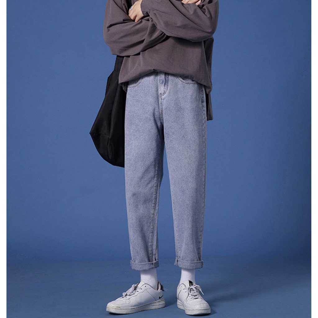 Quần jean ống rộng TR03 suông đứng phong cách đơn giản thời trang, hot 2021 | BigBuy360 - bigbuy360.vn